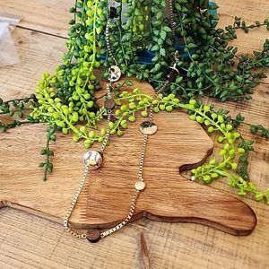 Alfani Necklace Gold-Tone Disc Bead Strand Necklace 42" Costume Fashion Jewelry